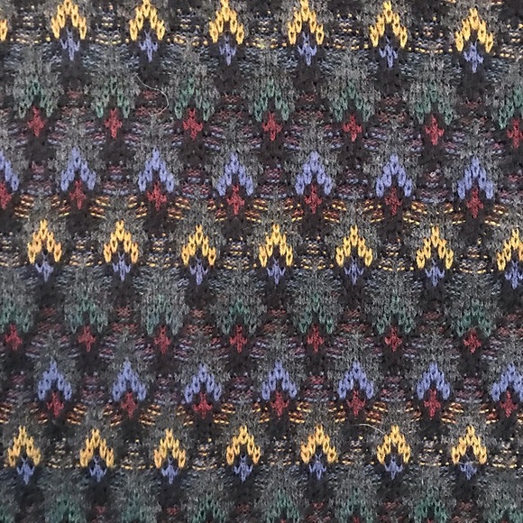 Jantzen Classics Crewneck Sweater Mens XL Charcoal Grey Multi Color Eclectic y2k - Picture 7 of 8